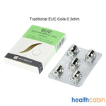 Résistances Vaporesso EUC Core (5 pièces/paquet) (PROMOTION) – Résistances céramiques EUC 0,3 ohm - 1 paquet – Parcelcabin International Shipping