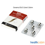 Résistances Vaporesso EUC Core (5 pièces/paquet) (PROMOTION) – Résistances céramiques EUC 0,3 ohm - 1 paquet – Parcelcabin International Shipping