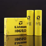 2pcs Batterie rechargeable Li-ion 18650 IMR 2600mAh 60A à pôle positif plat Listman – 2 600 mAh – Lot de 2
