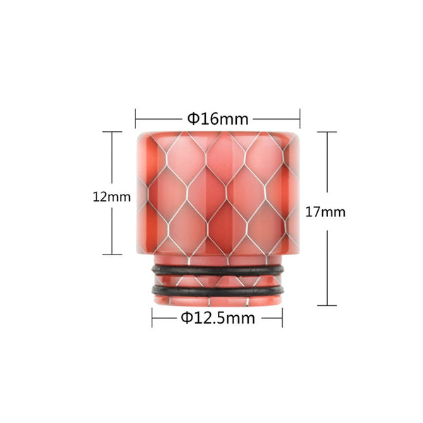 Reewape Drip Tip Résine 810 Couleur Aléatoire (10 pièces/paquet) – Rouge (AS249Y) - 1 Paquet
