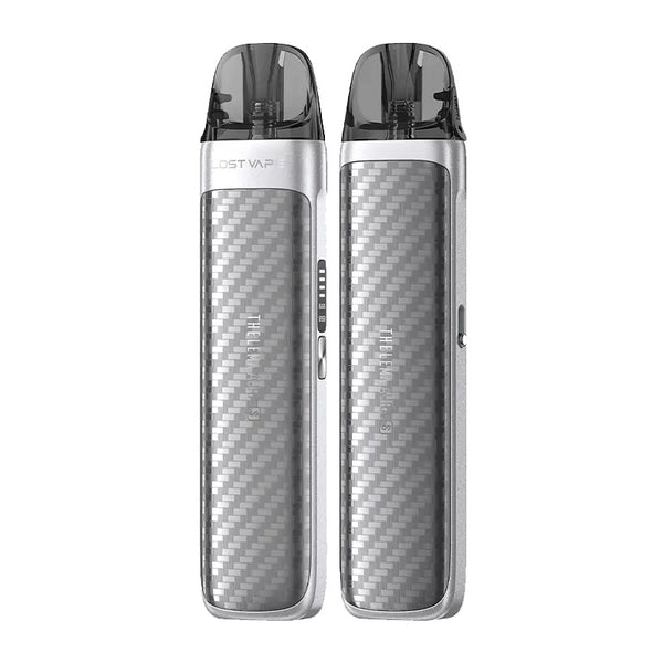Kit système de pod Thelema Aura S de Lost Vape 1600mAh 3ml (Max 40W) – Argent Carbone - Kit Thelema Aura S
