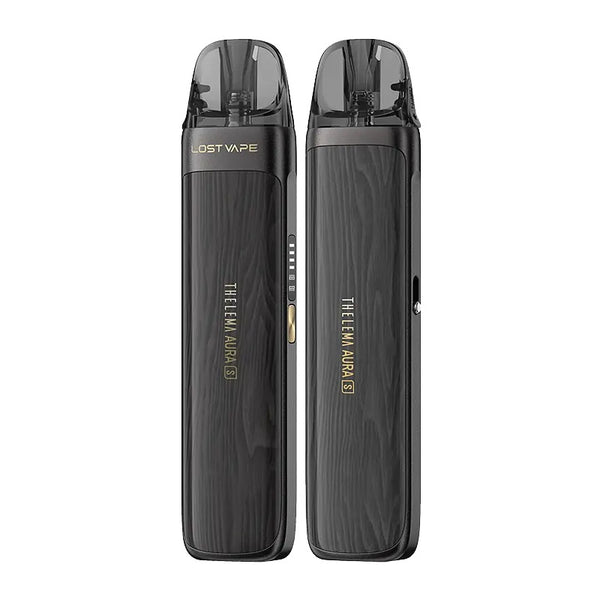 Kit système de pod Thelema Aura S de Lost Vape 1600mAh 3ml (Max 40W) – Bois Noir - Kit Thelema Aura S
