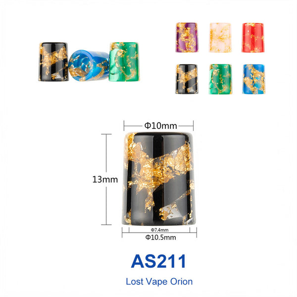 Reewape Drip Tip Résine Couleur Aléatoire (10pcs/paquet) – AS211(Lost Vape Orion) - 1 paquet
