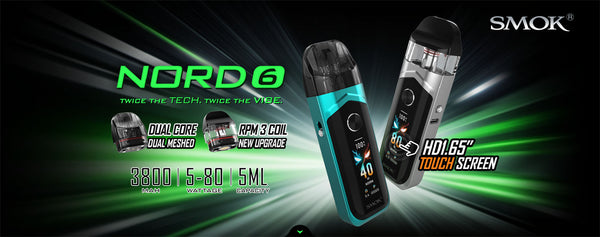 Kit système Pod SMOK Nord 6 3800 mAh 5 ml (80 W max.) – Kit système Pod SMOK Nord 6 3800 mAh 5 ml (80 W max.)
