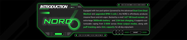 Kit système Pod SMOK Nord 6 3800 mAh 5 ml (80 W max.) – Kit système Pod SMOK Nord 6 3800 mAh 5 ml (80 W max.)
