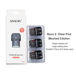 Cartouche SMOK Novo 2 Pod 2ml (3 pièces/paquet) – Novo 2X Meshed 0.9ohm MTL - 1Pack
