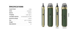 Kit système de pod Thelema Aura S de Lost Vape 1600mAh 3ml (Max 40W) – Cuir Noir - Kit Thelema Aura S
