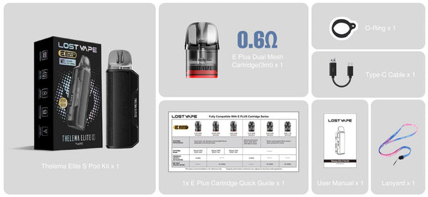 Lost Vape Thelema Elite S Pod Kit 1400mAh 3ml (Max 40W) – Lost Vape Thelema Elite S Pod Kit 1400mAh 3ml (Max 40W)
