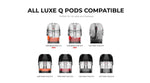 Kit de système de pod Vaporesso Luxe Q3 1450 mAh 3 ml (max 20 W) – Noir classique - Kit Luxe Q3
