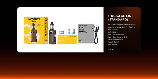 VOOPOO Drag 6 Kit Mod avec Uforce-X Tank II 4400 mAh 5 ml (Max 220W) – VOOPOO Drag 6 Kit Mod avec Uforce-X Tank II 4400 mAh 5 ml (Max 220W)

